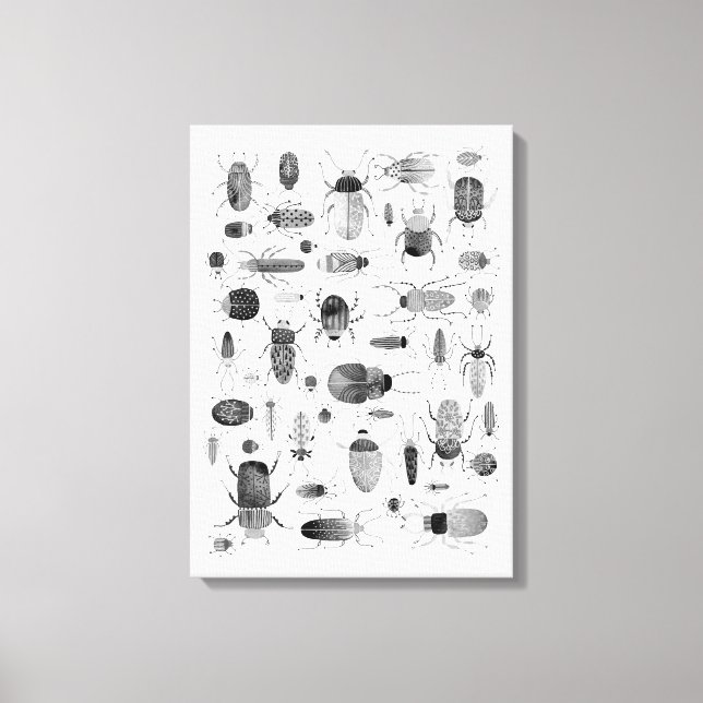 Toile Beetle noir et blanc (Recto)