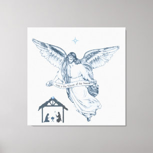 Toile Bel Ange Vintage avec Message