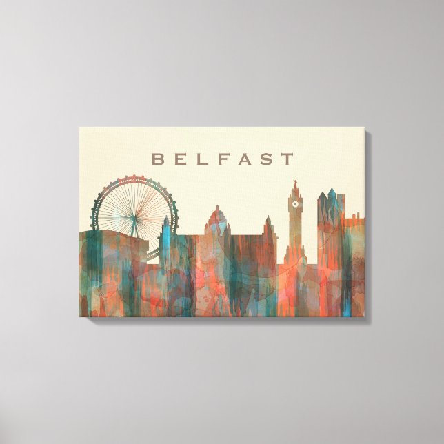 TOILE BELFAST, SKYLINE IRLANDE DU NORD (Recto)