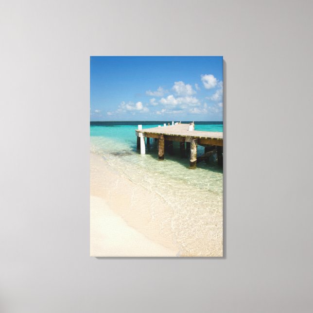 Toile Belize, Mer des Caraïbes, Goff Caye. Une petite îl (Recto)