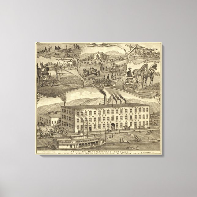 Toile Bellaire Manufacturing Company Bellaire, Ohio (Recto)