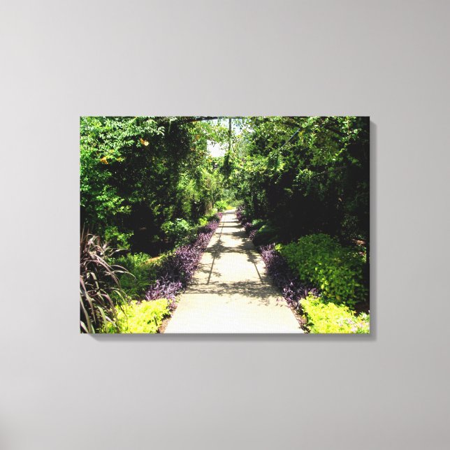 Toile Belle allée de jardin fleuri (Recto)