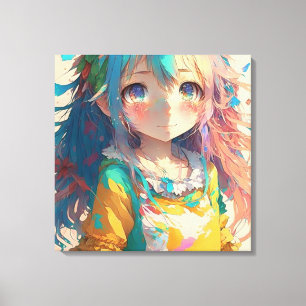 Toile Belle Anime Colorée fille