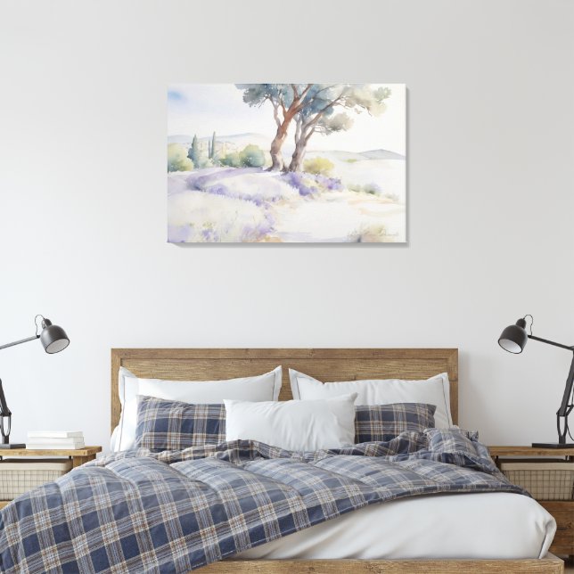 Toile Belle Aquarelle Paysage Provence (Insitu(Chambre))