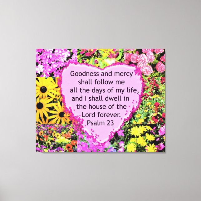 TOILE BELLE CONCEPTION FLORALE PSALM 23 (Recto)
