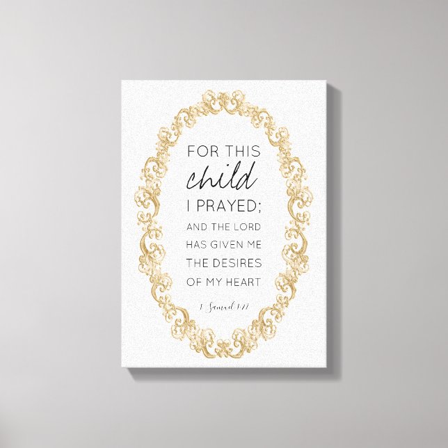 Toile Belle Écriture Bible Verse Citation inspirée (Recto)