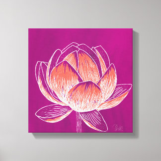 Toile Belle Fleur Design Lotus No. 2