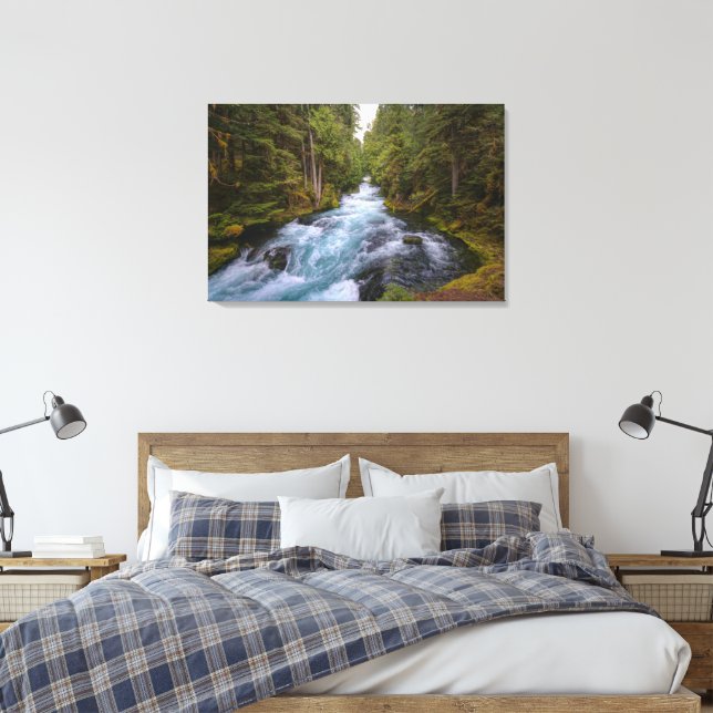 Toile Belle Forêt des arbres de la rivière Roaring (Insitu(Chambre))