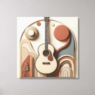 Toile Belle guitare 3d