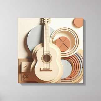 Toile Belle guitare 3d