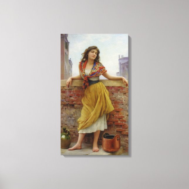 Toile Belle Italienne Porteuse d'Eau (Recto)