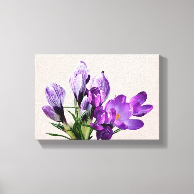 Toile Belle moderne jolie crocus florale violette ca (Recto)