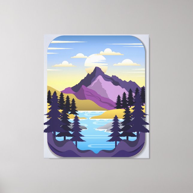 Toile Belle montagne le matin (Recto)