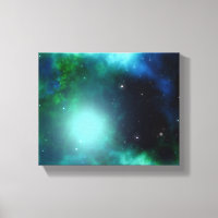 Belle Nebula verte remplie d'étoiles