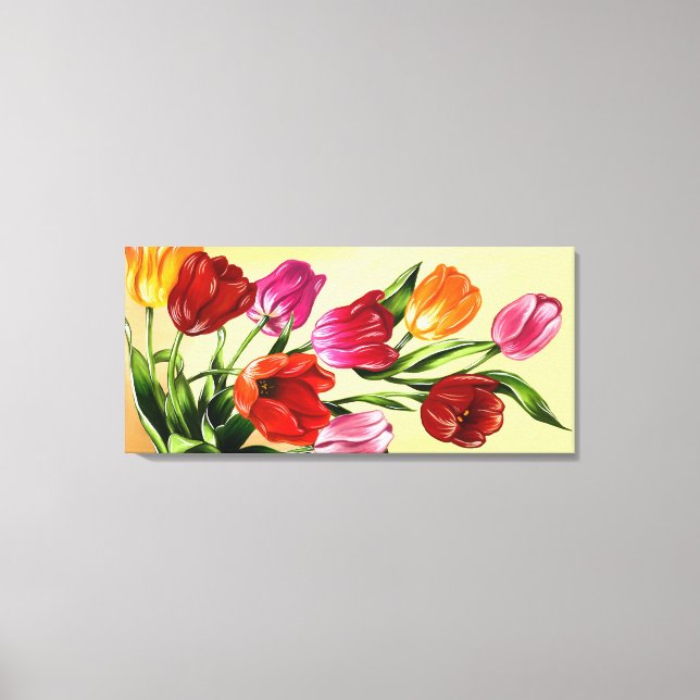Toile Belle peinture de tulipes (Recto)