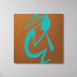 Toile Belle peinture Turquoise Kokopelli