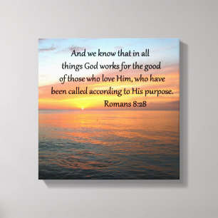 TOILE BELLE PHOTO DE ROMANS 8:28 SUNRISE