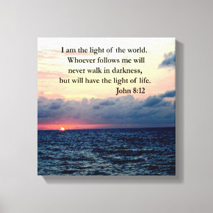 TOILE BELLE PHOTO JOHN 8:12 DE SLEVER