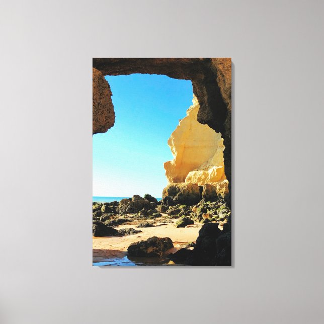 Toile Belle plage d'Algarve avec grotte (Recto)
