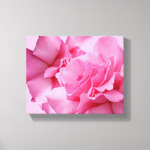 Toile Belle rose rose rose moderne abstraite florale