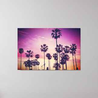 Toile Belle Sunset Palm Tree Beach Vibe