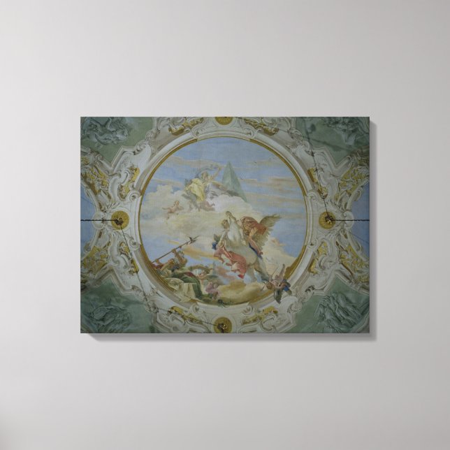 Toile Bellerophon Riding Pegasus, c.1746-47 (fresco) (Recto)