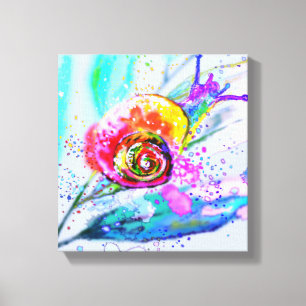 Toile Belles couleurs Canvas d'escargot Imprimer - Peint