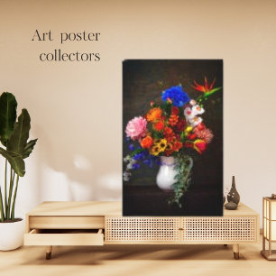 Toile Belles Fleurs Dans Un Vase Art Antique