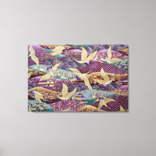 Toile Belles grues japonaises