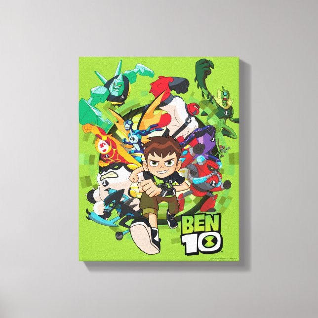 Toile Ben 10 Alien Rush Graphique (Recto)
