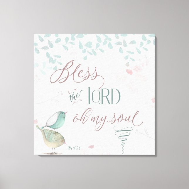 Toile Bénis le Seigneur - Ps 103:1 (Recto)