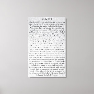 Toile Bénissez le Seigneur O mon âme verset biblique Psa