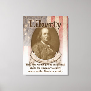 Toile Benjamin Franklin - Liberté