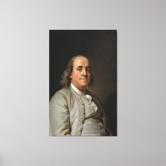 Toile BENJAMIN FRANKLIN par Joseph Siffred Duplessis (Recto)