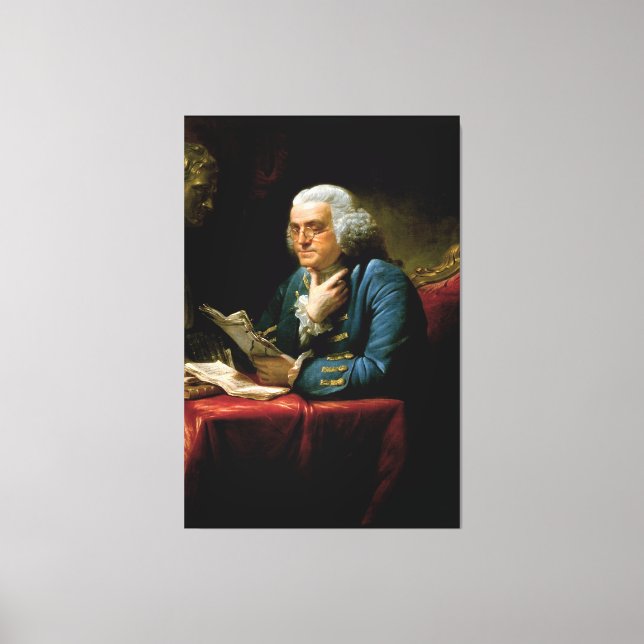 Toile Benjamin Franklin Portrait de David Martin 1767 (Recto)