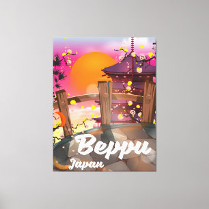 Toile Beppu affiche de voyage japonaise
