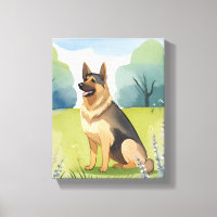 Berger Allemand | Peinture Aquarelle de Chien