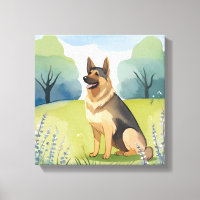 Berger Allemand | Peinture aquarelle de chien