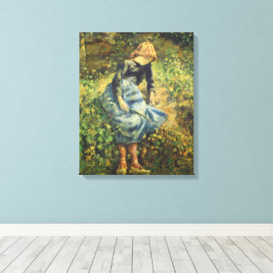 Toile Bergère par Camille Pissarro, Beaux-arts vintage