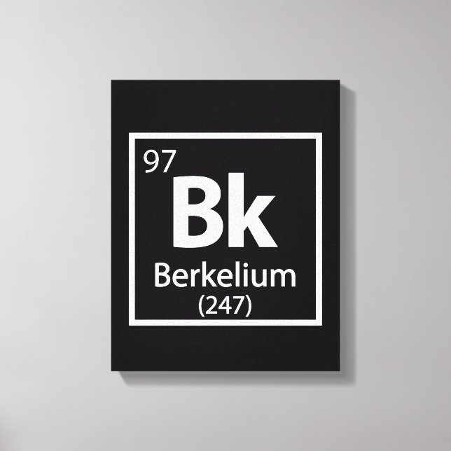 Toile Berkelium - Berkeley Science - Tableau périodique (Recto)