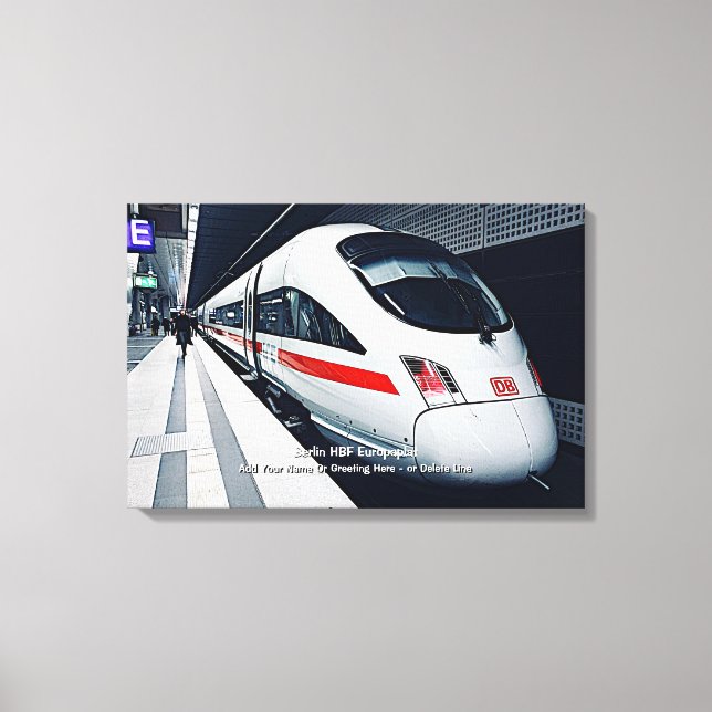 Toile Berlin HBF Europaplat Modern Train - Ajouter un no (Recto)