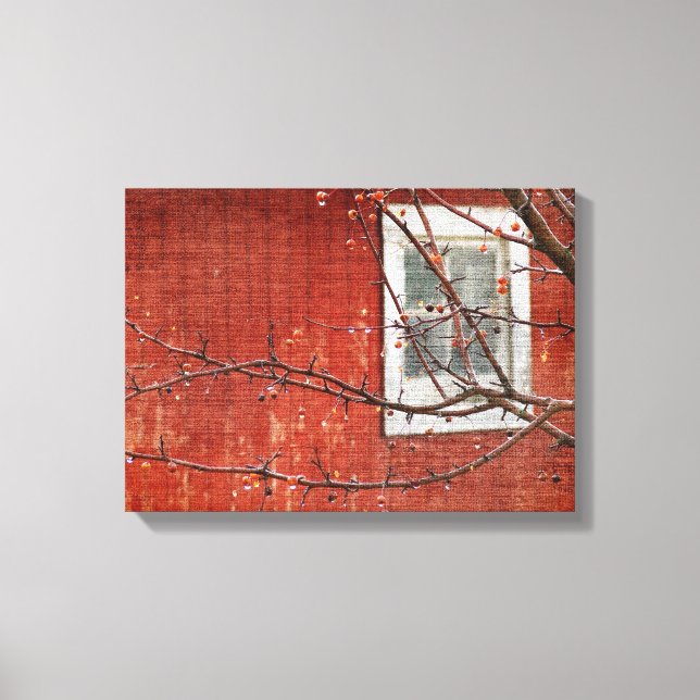 Toile Berries et la Grange Rouge (Recto)