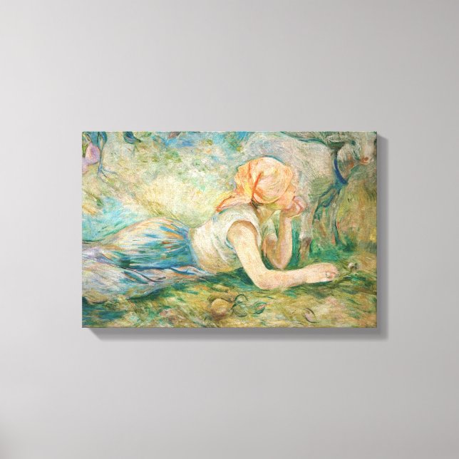 Toile Berthe Morisot - Bergère Couchée (Recto)