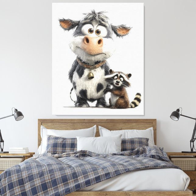 Toile Besoins inattendus" Animal Friends Wall Art (Insitu(Chambre))