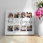 Toile Best Friends Script Venin For Friends Photo Collag<br><div class="desc">Un collage photo spécial et mémorable cadeau pour les meilleurs amis. Le design comporte une mise en page de huit photos collage pour afficher huit des photos de votre meilleur ami spécial. "Best Friends" est conçu dans un script de pinceau noir élégant et de calligraphie de conception cardiaque et customisé...</div>