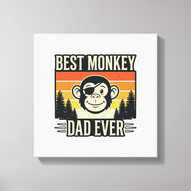 Toile Best Monkey Dad Ever Vintage Monkey Father Shirt_1 (Recto)