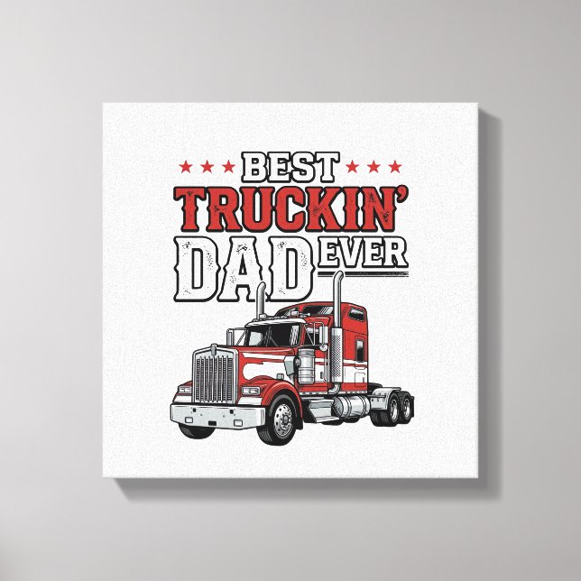 Toile Best Truckin Dad Ever Vintage Truck Shirt Design_1 (Recto)