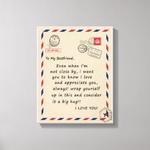 Toile Bestfriend Gift   À Mon Bestami Je T'Aime