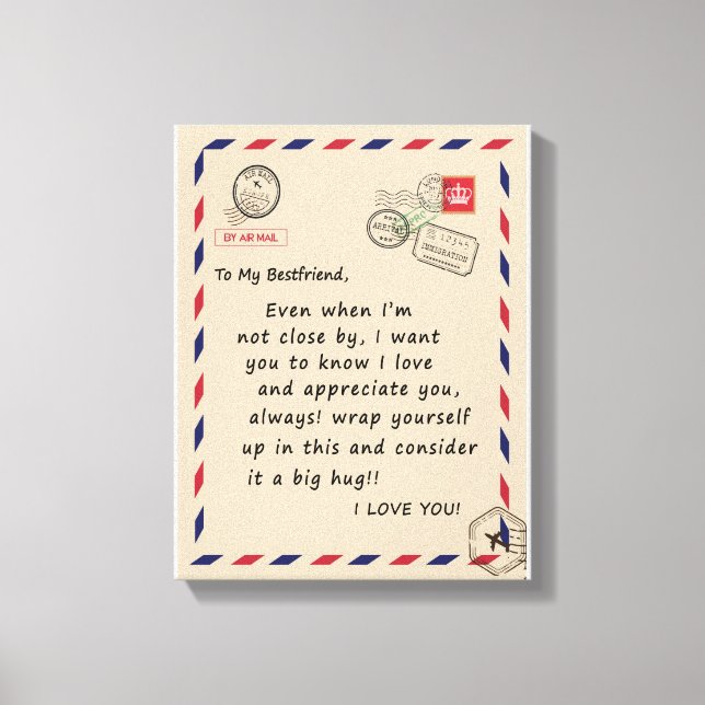 Toile Bestfriend Gift | À Mon Bestami Je T'Aime (Recto)