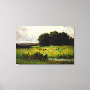 Toile Bétail près du ruisseau - Edward Mitchell Banniste